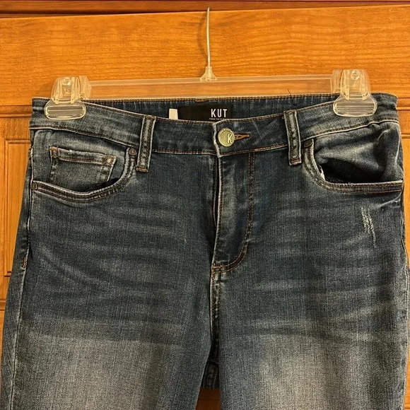 Kut from the Kloth Charlize Slim Skinny Jeans with Raw Hem - Picture 2 of 6